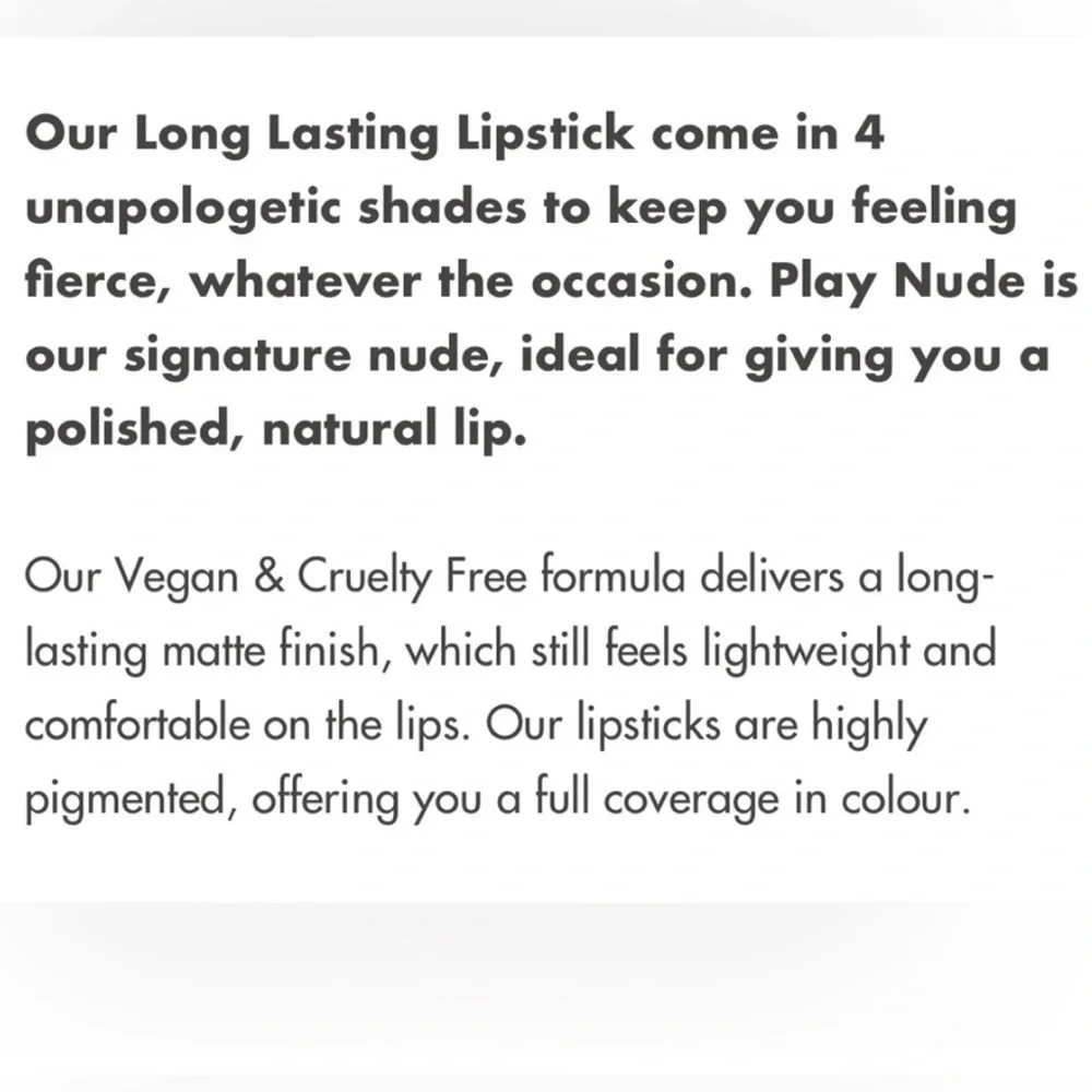 JECCA BLAC X Pride Matte Lipstick in “Play Nude”